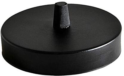 LEDSone Kit de luz de techo industrial de una sola salida de 120 mm para lámpara colgante, lámpara de techo, lámpara de pared, color negro, un solo agujero con soporte de placa de techo.