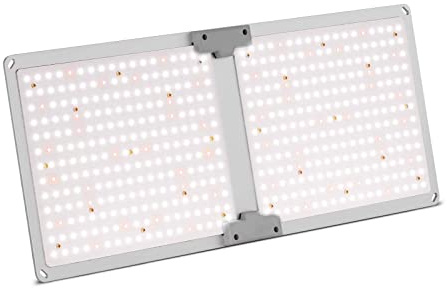 Hillvert HT-WEDGE-2000GL Lampe LED horticole 2000 W Spectre complet 468 LED 20.000 lumens Durée de vie : 50 000 h 6 x 24 x 6 cm Avec suspension Lampe horticole Chambre de culture LED horticole