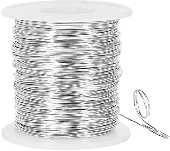 20 Gauge 0.8mm Aluminum Craft Wire for Jewellery Making, 328 Feet Bendable Metal Wire for Sculpting, Crafting, Modelling and Wrapping (Silver)