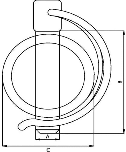 cyclingcolors 4x rohrklappsplinte Klappsplinte 8x34mm Sicherungsstift Klappstecker Galvanisch Verzinkt Rasenmäher Traktor