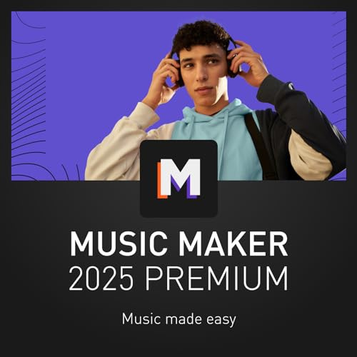 MAGIX Music Maker 2025 Premium - MUSIC MADE EASY | Logiciel audio | Programme musical | pour Windows 10/11 | 1 licence complète PC pour 2 appareils dans une boîte d'expédition pratique