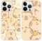 Yimctoie 2 Stück Handyhülle für iPhone 13 iPhone 14 6.1, Weiche Stoßfest TPU Silikon Anime Capybara Schutzhülle mit Karikatur Niedlich Delphin Muster Design Case, Happy