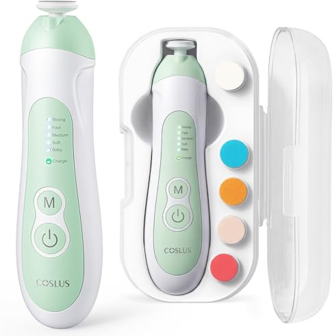 COSLUS C52 Cordless Baby Electric Nail File, CPC Certified and Quiet Design