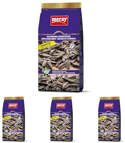 MERAY Graines de tournesol Dakota grillées et extra salées 250g (Lot de 4)