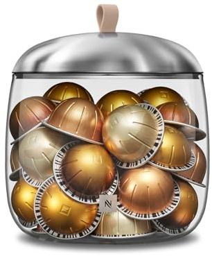 Nespresso LUME Mia Kapselbehälter Large | Elegante Aufbewahrung Kaffeekapseln | Fassungsvermögen ca. 100 Original oder 45 Vertuo Kapseln