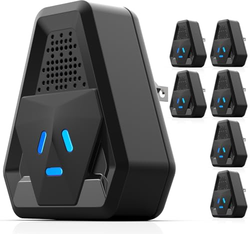 2026 Ultrasonic Repeller & Insect Indoor Repeller,Ultrasonic and Repellent for Roach,Rodent,Mouse,Bugs,Mosquito,Mice,Spider,Ant,3 Mode Switching,Black EPA Est. No.: 102445-CHN-1