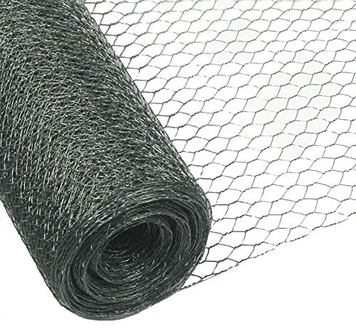 Garmix Sechseckgeflecht Kaninchendraht Hasendraht Drahtgeflecht Verzinkt 13mm 0,7mm (50cm x 25m)