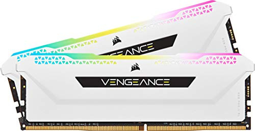 Corsair VENGEANCE RGB PRO SL 16GB (2x8GB) DDR4 3600 (PC4-28800) C18 1.35V Desktop Memory - White Black