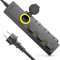 deleyCON Regleta de 4 Salidas para Exterior Regleta con Cable de 3,0m para Uso en Exteriores 4X Tomas de Contacto de Protección IP44 a Prueba de Salpicaduras Jardín Terraza Balcón Bodega Garaje