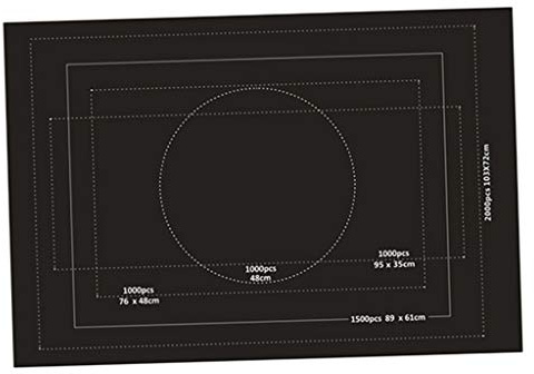 rockible Ensemble de Tapis de Puzzle pour Enfants et Adultes, 2000 Noir