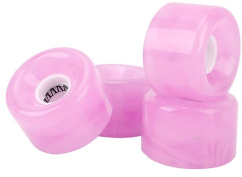 Asixxsix Ruote da Skateboard, Ruote da Skateboard Ad Alto Rimbalzo da 52 Mm 78A con Cuscinetti, Ruote da Skateboard da Strada Ruote da Skateboard Trucchi Cruiser, Glide Veloce e Lucido