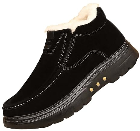 Scarpe da passeggio larghe da uomo, senza lacci, scarpe invernali da uomo, foderate calde, scarpe da trekking, scarpe invernali per il tempo libero, comode scarpe da fitness, morbide scarpe