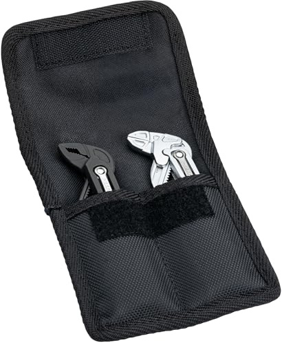 HAZET Zangenschlüssel- und Wasserpumpenzangen-Satz 760/2, 2-teilig, 125 mm, mit Schnellverstellung, Chrom-Vanadium Stahl, in Tasche mit Klettverschluss