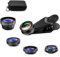Bailonda 5 in 1 Handy Objektiv Kit,makro objektiv Handy, Fischaugenobjektiv 198°,Weitwinkel 0.63x, Makroobjektiv (15x) ，CPL/ 2X Telephoto Objektiv für iPhone und die meisten Smartphones (dunkel)