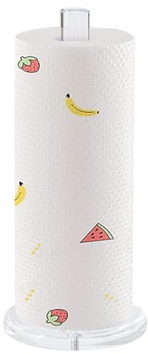 Soporte De Toallas De Papel Acrílico Transparente: Soporte De Encimera De Cocina Transparente | Base Estable, Se Adapta A Toallas De Papel Estándar Y Grandes, Organizador Doméstico Moderno