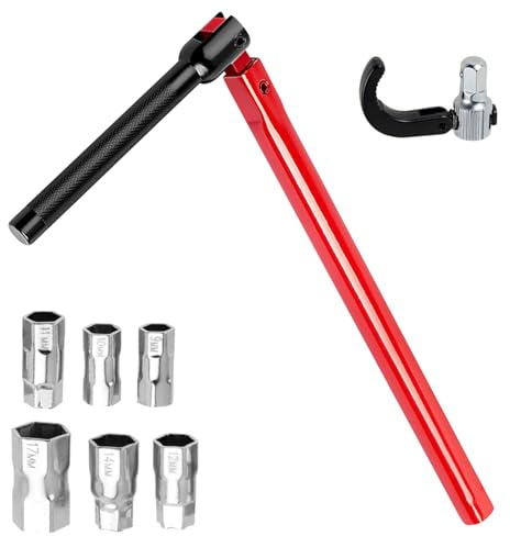 LITZEE Set di 8 chiavi per dadi con rubinetto, 9 – 17 mm, chiave per rubinetto, strumento di montaggio, chiavi per rubinetto, strumento sanitario, chiave per rubinetto, installazione sanitaria