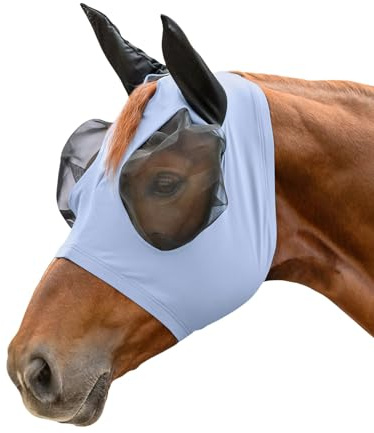 WALDHAUSEN Maschera per mosche Puck Flex, blu pastello, Shetty