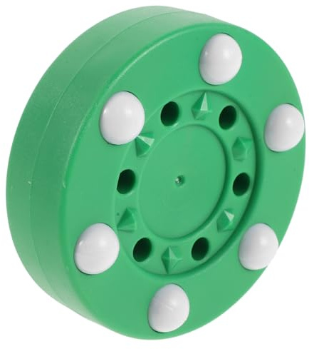VICASKY Disco de Hockey sobre Patines para Práctica Interior y Entrenamiento, 6 Rodillos para Rozamiento, Color Verde, Disco de Hockey sobre Suelo para Mejora de Habilidades y Competición