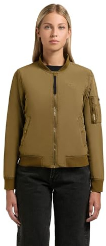 khujo Lätt sportig övergångsjacka, kort bomberjacka med manschetter Denz XS-XXL, Canary Green, S