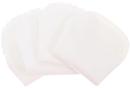 MUELODSIC Compresas Tela Reutilizables de Algodón Blanco, 18cm, Transpirables Capa, Toallas Sanitarias Femeninas Fáciles de Llevar para Uso Posparto y Viaje, Pack de 4 Piezas