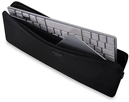 Adore June fodral Keeb Combine kompatibel med Apple Magic Keyboard 2015–2021 och Magic Trackpad 2015–2021, högkvalitativ tangentbordsväska av robust material, svart