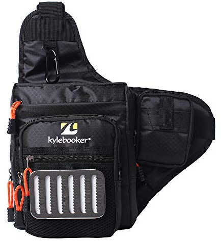 Kylebooker Angelgerät Aufbewahrungstaschen Schulterpackung(Schwarz)