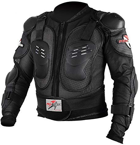 LINGKY Ropa Protectora De La Armadura Completa De La Motocicleta, Chaqueta De La Camisa Protectora Del Campo A Través Del Motocross De La Calle, Protección Trasera