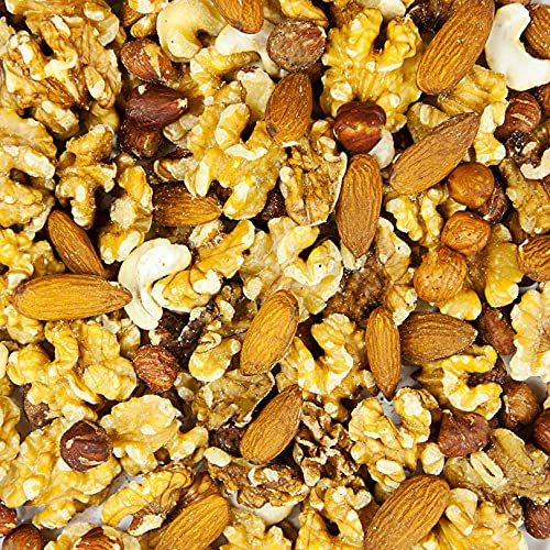 Grape Tree Mixed Nuts 1kg Raw & Unsalted Almonds, Walnuts, Cashews, Peanuts. Nutritious Vegan, Keto Friendly Snack Mix. Selection of Raw Mixed Nuts For Snacking