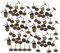 Sheens 100 Stück Polsternägel für Polstermöbel, antike Polsternägel, Polsternägel, antik, Zyankopf, Bronze, großer Flacher Kopf (14 x 20 mm)