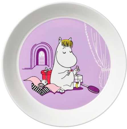 Arabia 1052347 Moomin Plate Porcelain, Lilac
