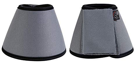 HKM 7274 Softopren Hufglocken Finja, Sprungglocken Springglocken, Grau/Schwarz, S