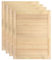 Tidyard 4 STK. Lamellentür Möbeltür Schranktür Offene Lamellen Holztür Möbel Tür Lamellentüren Unbehandeltes Holz Massivholz Kiefer 69x49,4 cm - Braun - Shaker-Stil