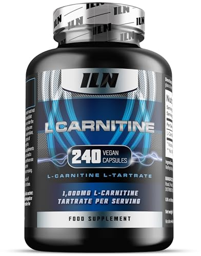 L Carnitine en Gélules 1000 mg par Portion - L-Carnitine L-Tartrate Végan pour Hommes et Femmes - 240 Gélules - 4 Mois