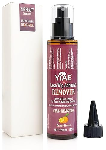 YIAE Tape Extensions Remover, 150ml Wig Glue Remover/Tape Remover Hair Extensions/Hair Tape Remover Spray, Gentle on Skin/Fast Lace Remover Wig Lace Cleaner For Hair Replacement/Lace Wig