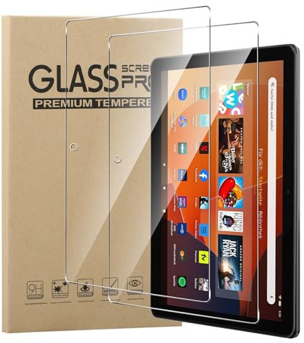 MEMELOKA Schutzfolie für Fire HD 10 2023/2021 und Kids/Pro, 9H Härte Gehärtetes Glas Displayschutz [Anti-Bläschen] [Anti-Fingerabdruck] Anti-Kratzen