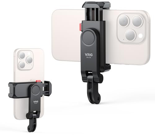 VRIG Phone Holder/Hot Shoe Mount Adapter Kit Compatible with Action Camera GoPro Hero 11 10 9 8 7 6 5, DJI OSMO Action/Action 2, iPhone13 Pro Max, Samsung, Attaching on DSLR Camera or Ring Light