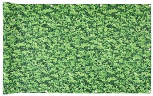 vidaXL Pantalla de privacidad de balcón PVC Plantas Verde 500x120 cm, Rollo de Valla, Tira de Valla, Pantalla de Valla de privacidad
