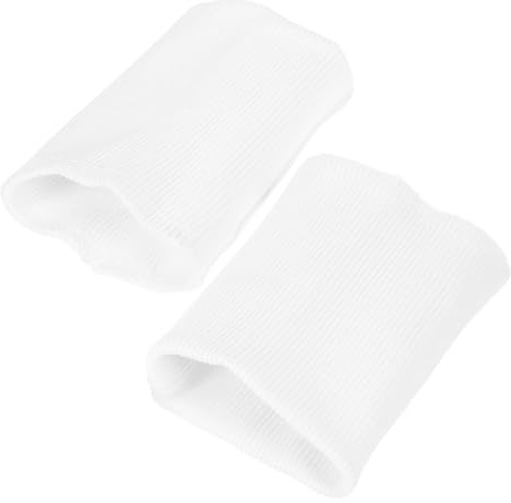 DIYEAH Puños Elásticos Acanalados De Abertura Tejido De Ribetes Para Costuras, Para Manualidades y Confección, Color Blanco, Versátil Para Bricolaje y Reparación De Ropa, Un Par, Talla 1