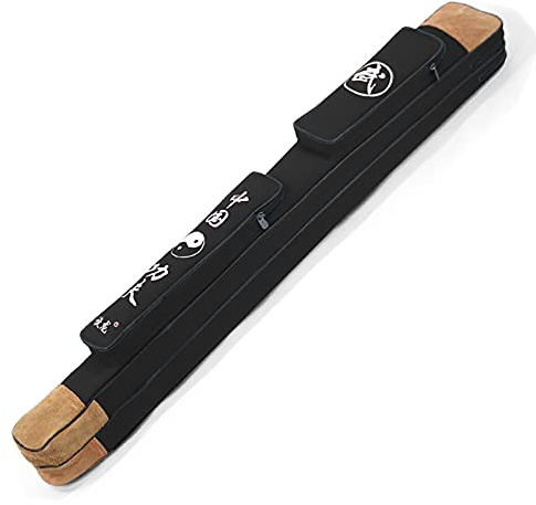 DUBTEDHOU Bolso de Espadas de Kung fu Chino, Mochila de Artes Marciales Tai Chi con 2 Espadas y 4 Bolsillos, Multicolor(Black)