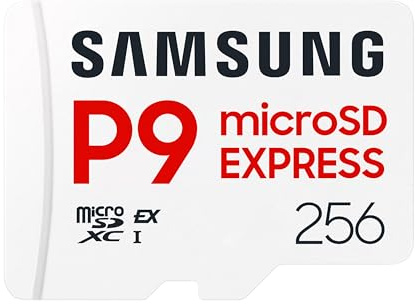 Samsung P9 Express microSD-Express 256 Go, Carte mémoire pour Console de Jeux, Vitesses de Lecture/écriture jusqu'à 800 Mo/s, pour vidéo 4K UHD et appareils Photo, MB-MK256T/WW