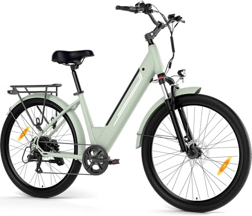 Junglor Vélo Électrique 27,5, Moteur 250W, Batterie Amovible 36V 15,6Ah jusqu’à 100 km d’Autonomie, 7 Vitesses, Freins à Disque Hydrauliques, Écran LCD Assistance 25 km/h, VTT Électrique Mixte E-bike