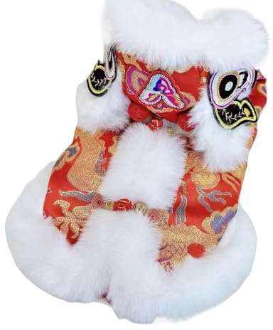 Bavokon Dog Lion Dance Costume,Puppy Dress Up Outfits - Lunar New Year Dog Outfits,for Pet Parents Animal Lovers Themed Parties Parade Family Gatherings Social Event Home Park Lawn Garden
