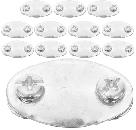 Healifty Morsetto di Fissaggio Parafango Bici con Viti e Dadi – Piastra in Metallo Resistente per Supporto Gamba Parafango – Set da 12 Pezzi Compatibile Mountain Bike e Bici da Strada