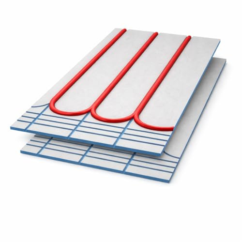Underfloor Heating Insulation Boards XPS Foam Cement Coat 1200x600x20 for 16mm Pipe 150mm Spacing Floor Underlay (10)