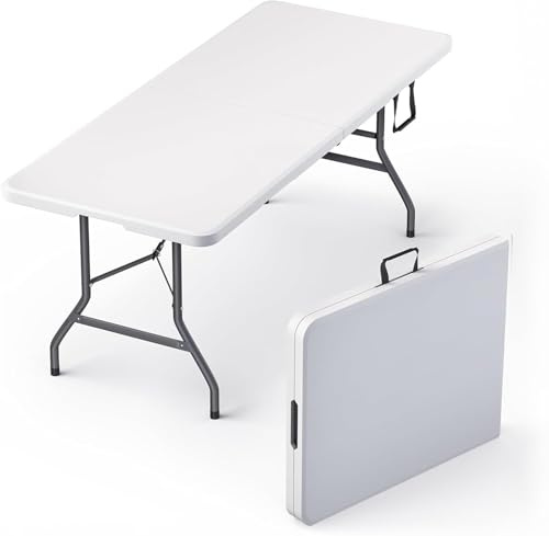 LPVS Table Pliante 180x70x74 cm - Jardin Extérieur Camping 6/8 Personnes | Entreprise Française - Table de Jardin Pliante - Polyvalente - Charge 175 kg