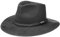 Stetson Buffalo Leather Westernhut - Lederhut Damen/Herren - Cowboyhut Sommer/Winter - Rodeohut aus Leder (Büffel) - Hut wasserabweisend - Regenhut schwarz L (58-59 cm)