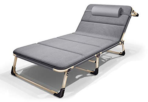 Ruby Lil 75Inch Coussin Chaise Longue, Coussin De Chaise Longue Bain De Soleil, Intérieur Patio Extérieur Haut Coussin De Chaise pour Rocking Chair,Gris