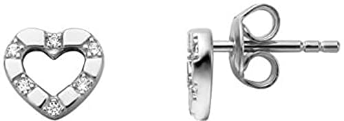 Esprit Ohrringe ESER01351100 Damen Ohrstecker Herz mylove Silber Weiß Zirkonia