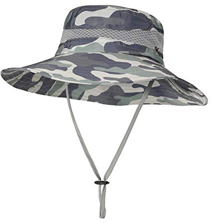 ZLYC Eté Camouflage Chapeau de Soleil Safari Chapeau pour Homme
