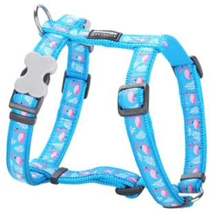 Red Dingo Flamingo Hundegeschirr, 25-39 cm, Türkis